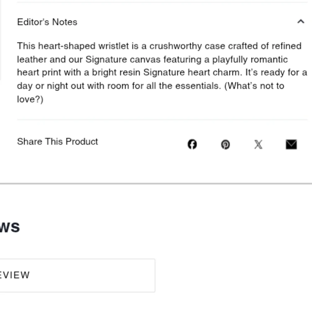 COACH HEART WRISTLET - Picture 9 of 11